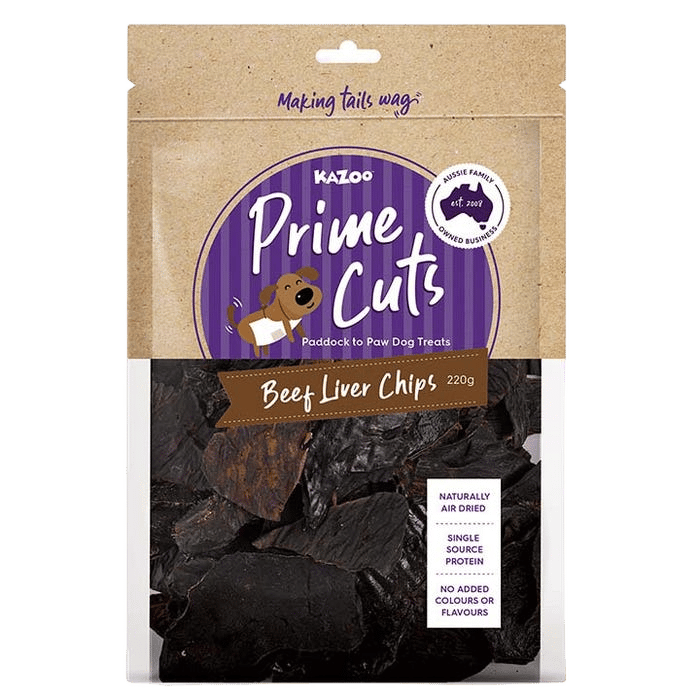 Kazoo Prime Cuts Beef Liver Chips 220g