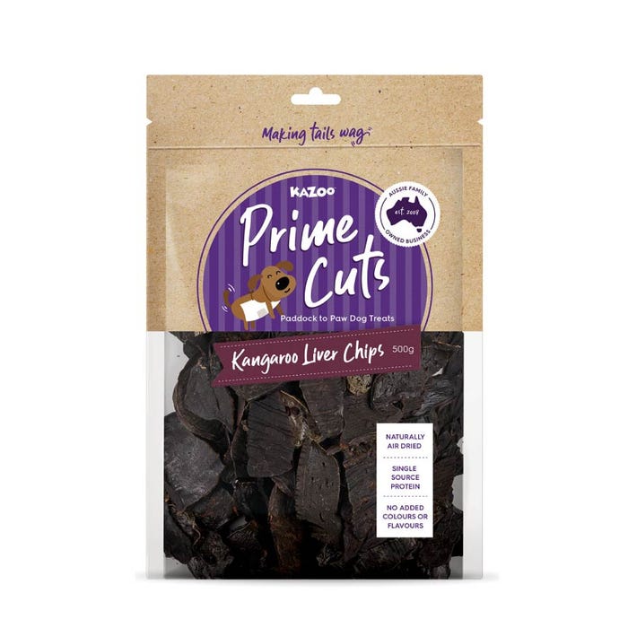 Kazoo Prime Cuts Kangaroo Liver Chips 500g
