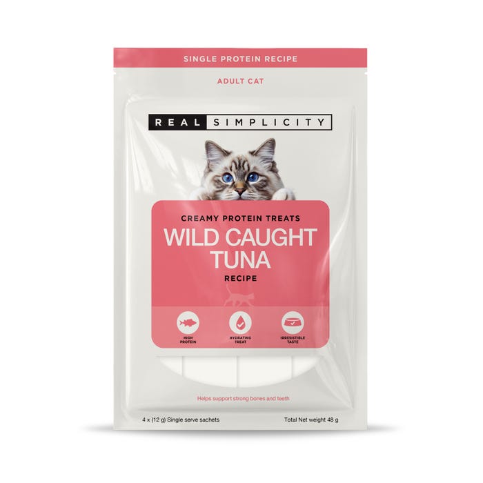 Real Simplicity Creamy Tuna Cat Food Topper 4 X 12g