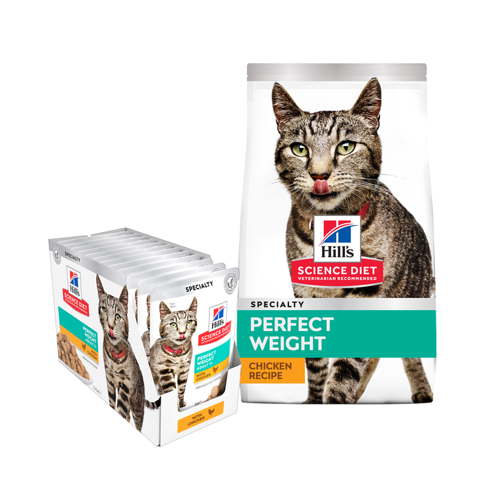 Hill's Science Diet Cat Wet & Dry Perfect Weight Bundle 1.3kg
