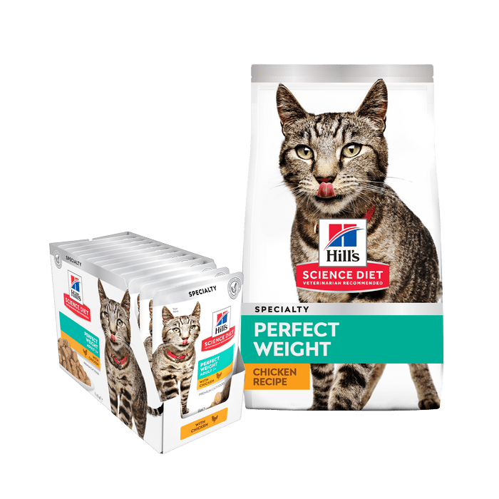 Hill's Science Diet Cat Wet & Dry Perfect Weight Bundle 1.3kg