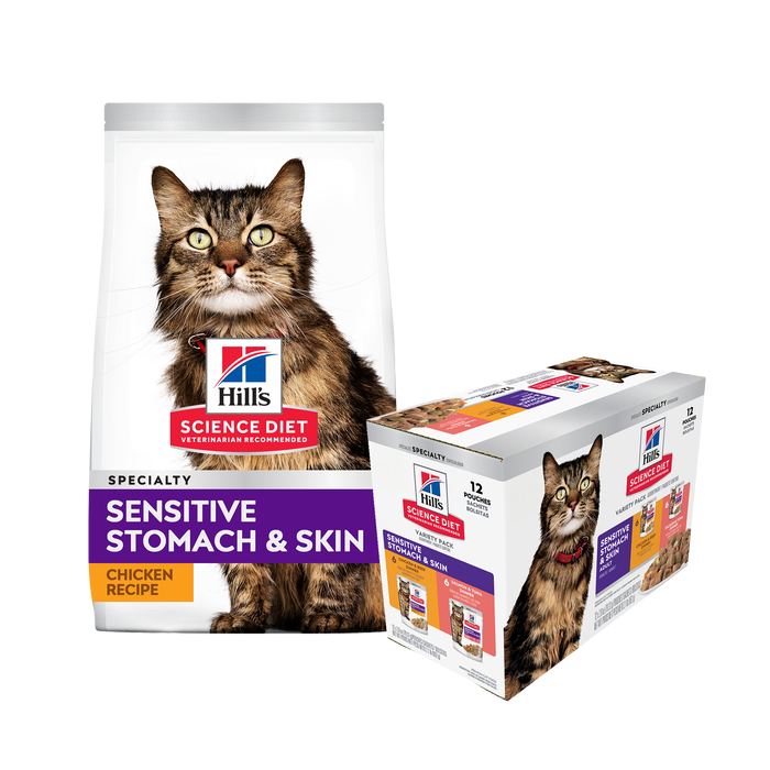 Hill's Science Diet Cat Wet & Dry Sensitive Bundle 1.6kg