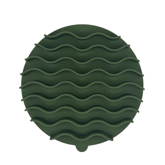 Waggin Tails Dog Slow Feed Insert Olive Wave 15cm