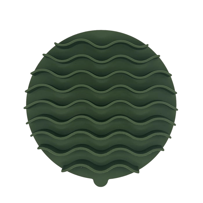 Waggin Tails Dog Slow Feed Insert Olive Wave 15cm