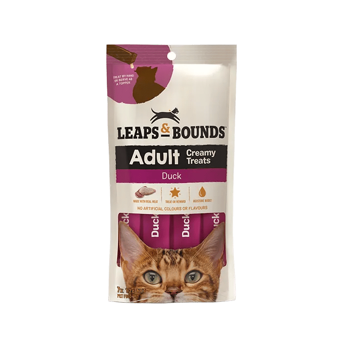 Leaps & Bounds Cat Creamy Treats Duck 12g - 7 Pack