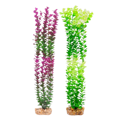 Kazoo Plastic Plant Small Leaf Purple/White