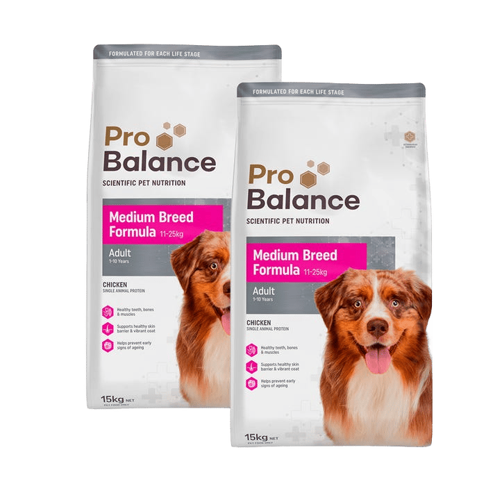 Probalance Dog Medium Breed 15kg Dry Bundle