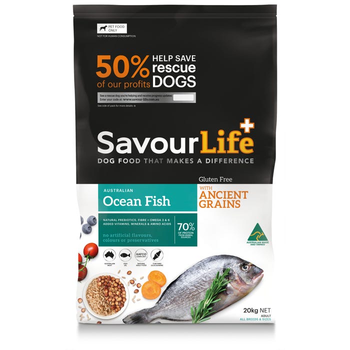 Savourlife Ancient Grains Ocean Fish Dog Food 20kg