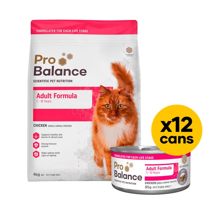 Probalance Cat 4kg Wet And Dry Bundle Chicken Jelly