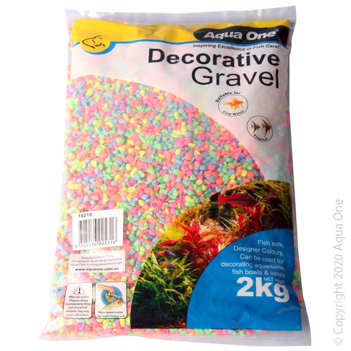Aqua One Gravel - Neon 2kg (2mm)