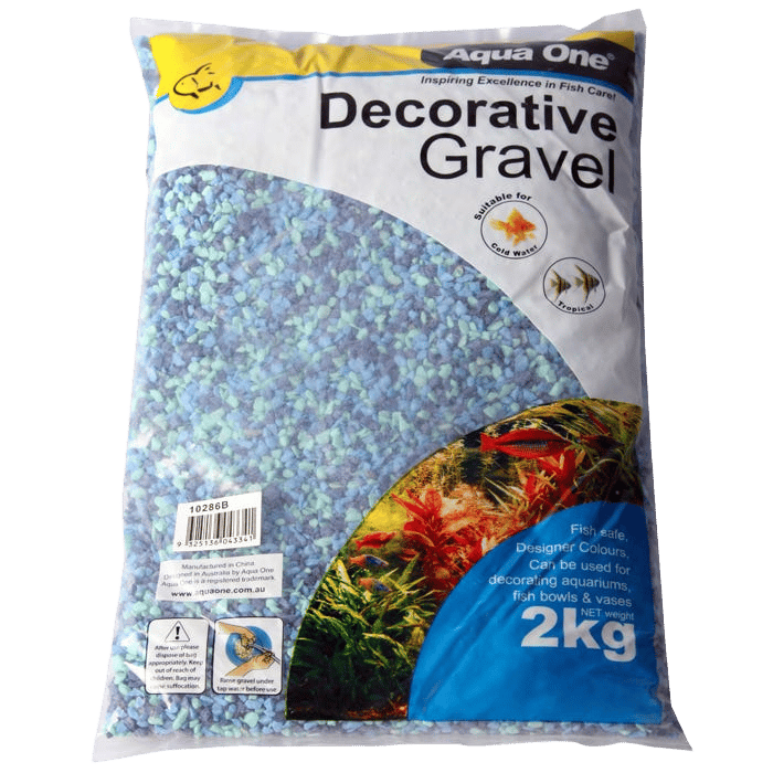 Aqua One Gravel - Mixed Aqua And Blue 2kg (2mm)