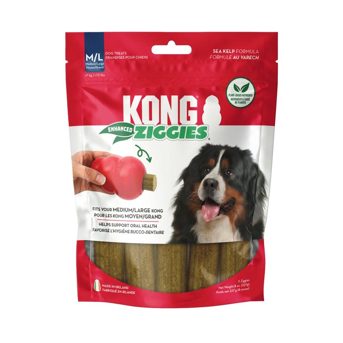 Kong Dog Treat Ziggies Enhanced Medium/Large 227g