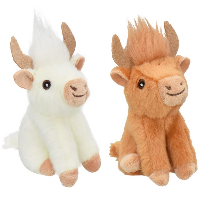 Multipet Cat Toy Highland Cow Assorted 12cm