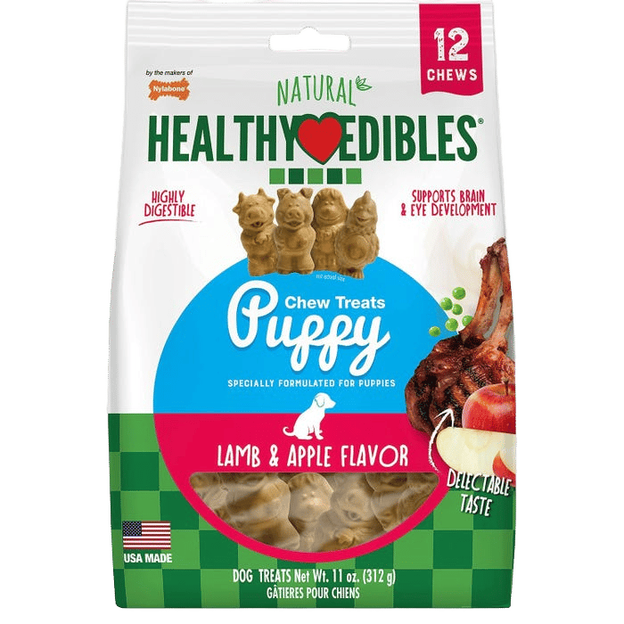Nylabone Puppy Treats Healthy Edibles Pals Sml 12pk