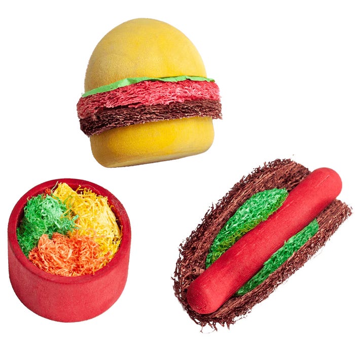 A & E Cage Summer Cookout Wood & Loofah Chews