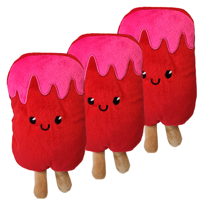 Foodies Dog Toy Plush Strawberry Ice Lolly S