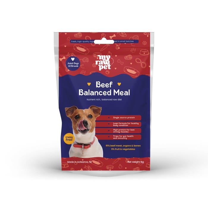 My Raw PET Beef Meal Medallions Frozen Dog Food 1kg