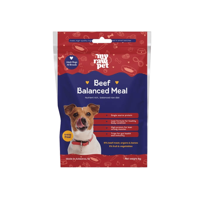 My Raw PET Beef Meal Medallions Frozen Dog Food 1kg