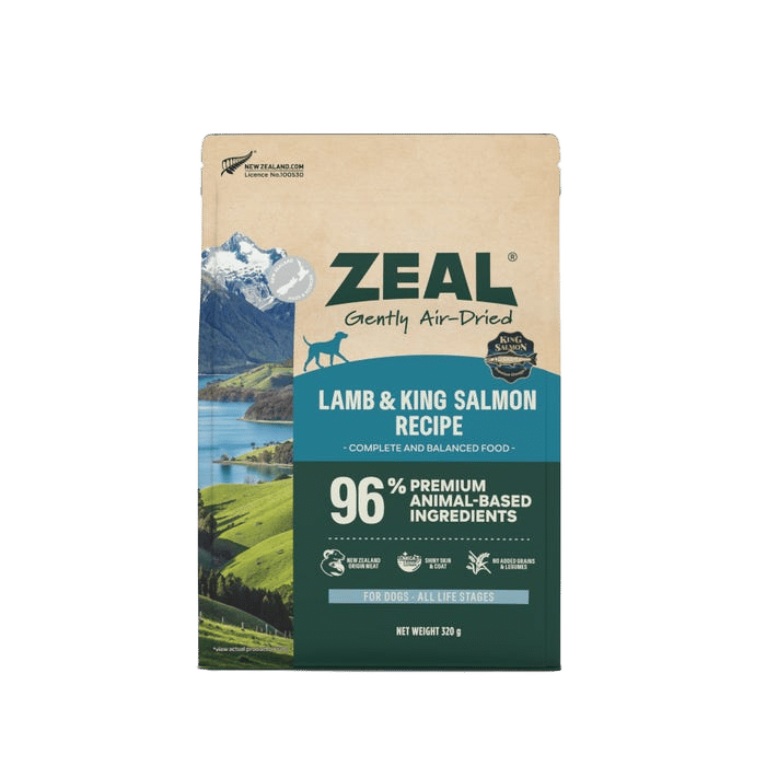Zeal Air Dried Lamb & King Salmon Dog Food 320g