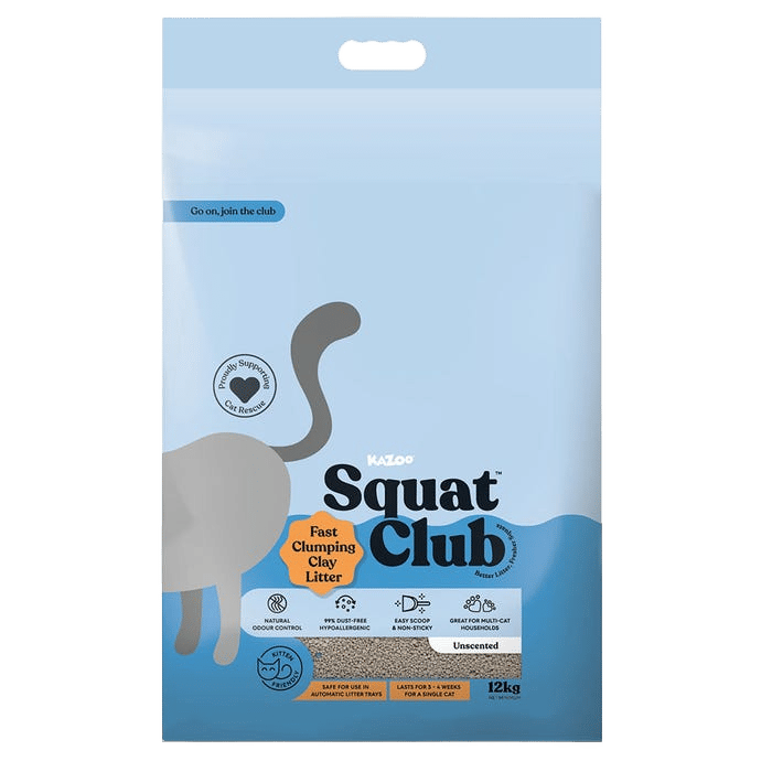 Kazoo Squat Club Litter Fast Clumping Clay 15l - 12kg