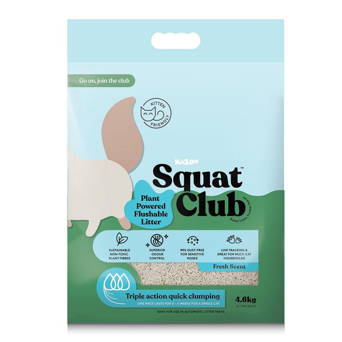 Kazoo Squat Club Litter Plant Powered Scented 10l - 4.6kg