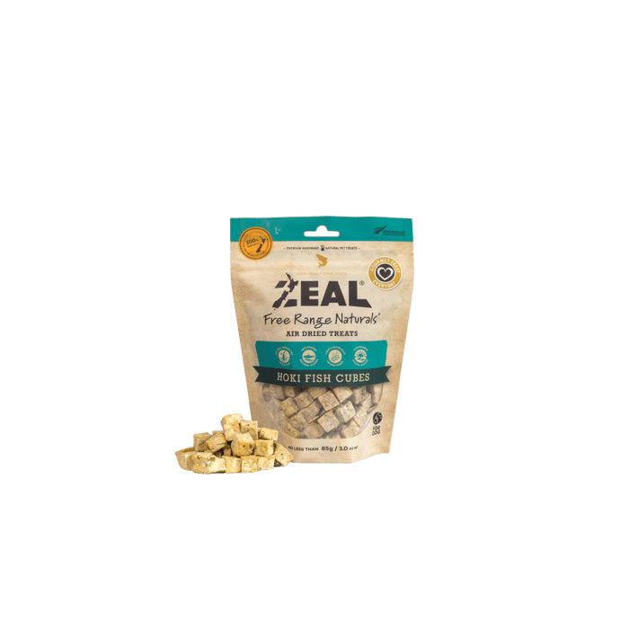 Zeal Dog Treat Hoki Fish Cubes 85g