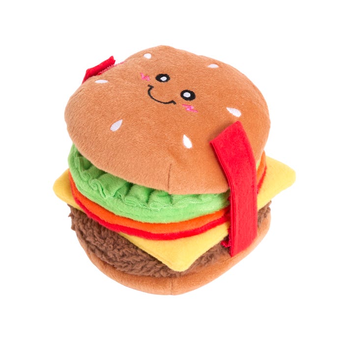 Zippypaws Dog Toy Snufflerz Stacks Cheeseburger
