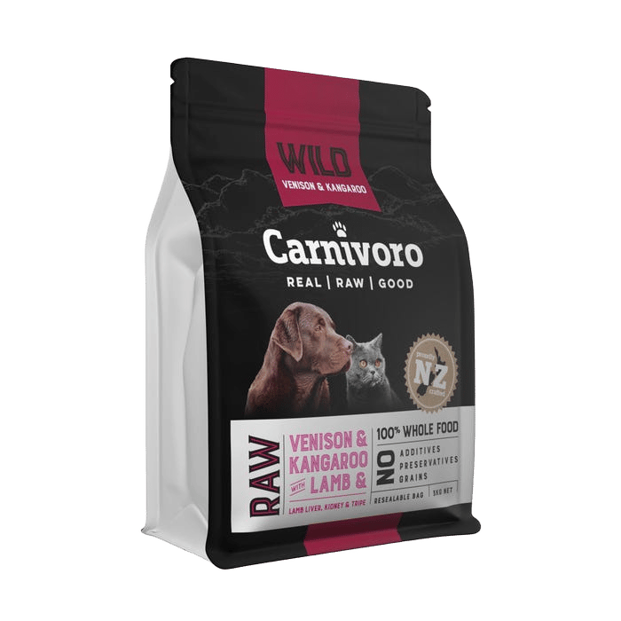 Carnivoro Wild Venison Kangaroo & Lamb Frozen Cat & Dog Food 3kg