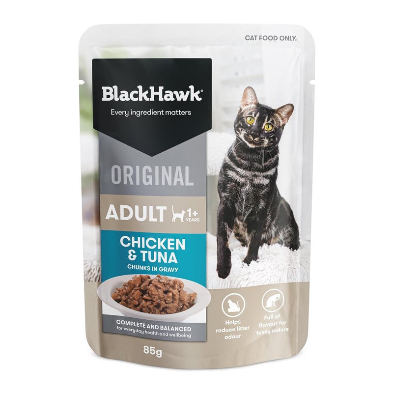 Black Hawk Original Chicken & Tuna In Gravy Wet Cat Food