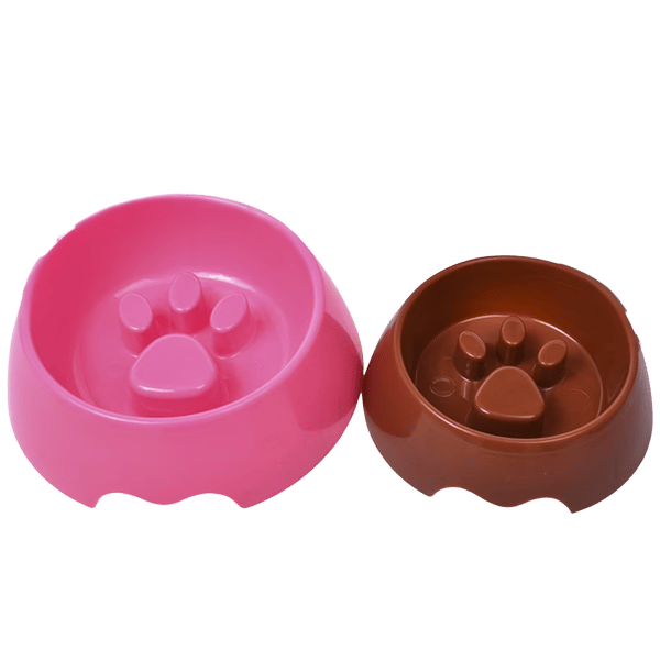Paw Print Slow Feeding Bowl