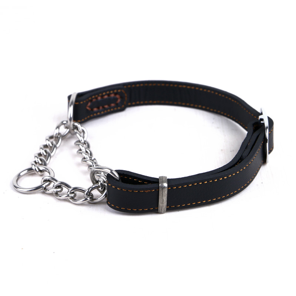 Leather And Chain Slip Collar