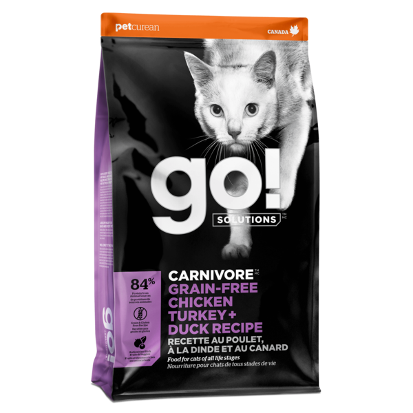 Go! Solutions Carnivore Grain Free Chicken Turkey & Duck Dry Cat Food - 1.4kg - Discontinued