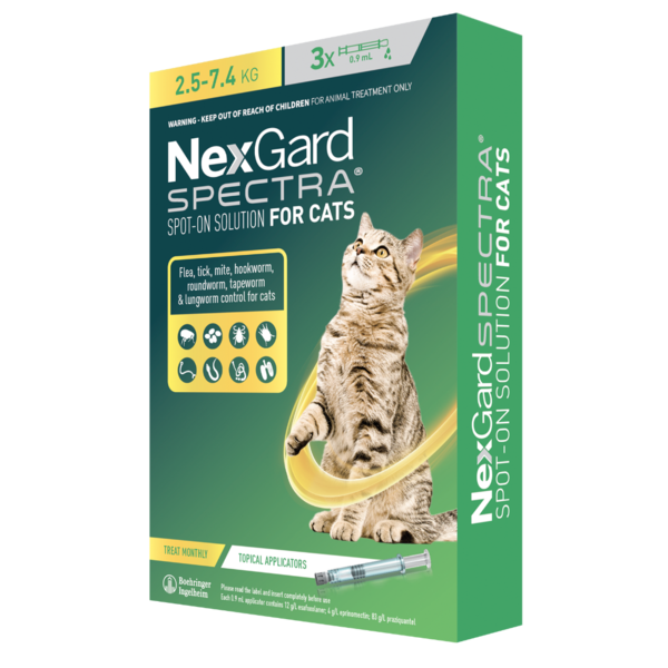 Nexgard Spectra For Large Cats (2.5-7.4kg)