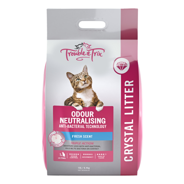 Trouble & Trix Anti-Bacterial Crystal Cat Litter