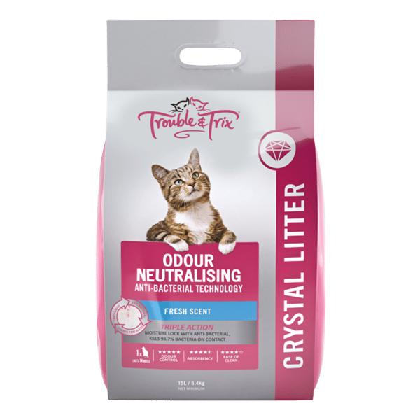 Trouble & Trix Anti-Bacterial Crystal Cat Litter