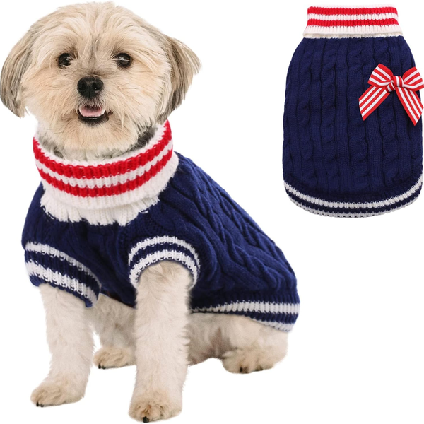 Small Dog Knitted Sailor Sweater