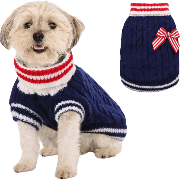 Small Dog Knitted Sailor Sweater