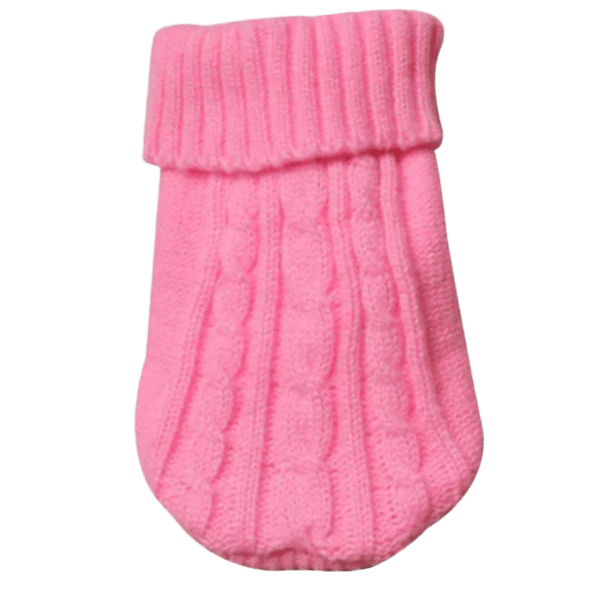 Small Dog Cozy Twist Sweater- Pink