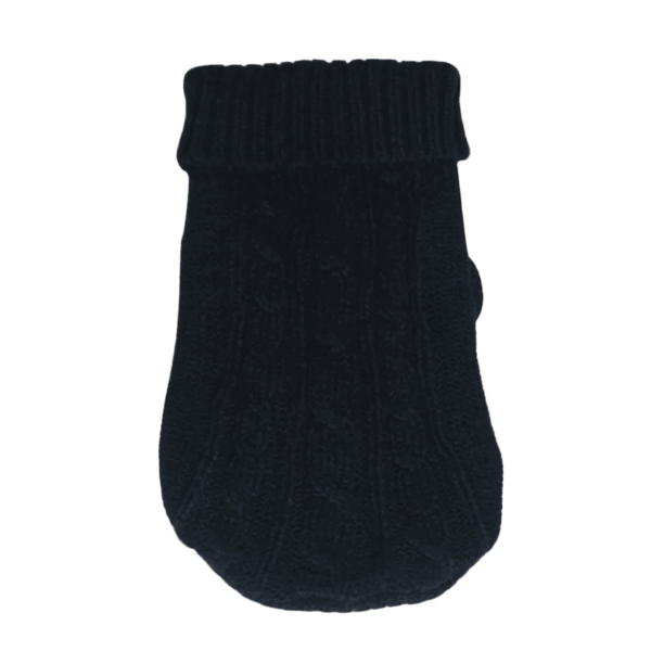 Small Dog Cozy Twist Sweater - Black