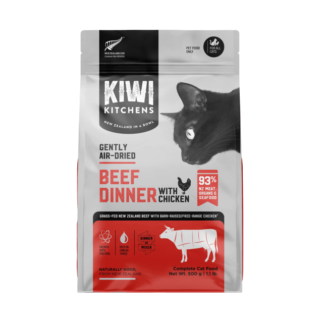 Kiwi Kitchens Air Dried Beef & Chicken Cat Food 500g