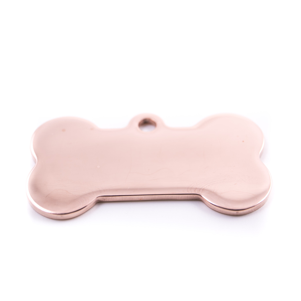 PET.kiwi Stainless Steel Id Tag - Rose Gold Bone