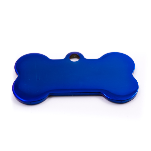 PET.kiwi Stainless Steel Id Tag - Blue Bone