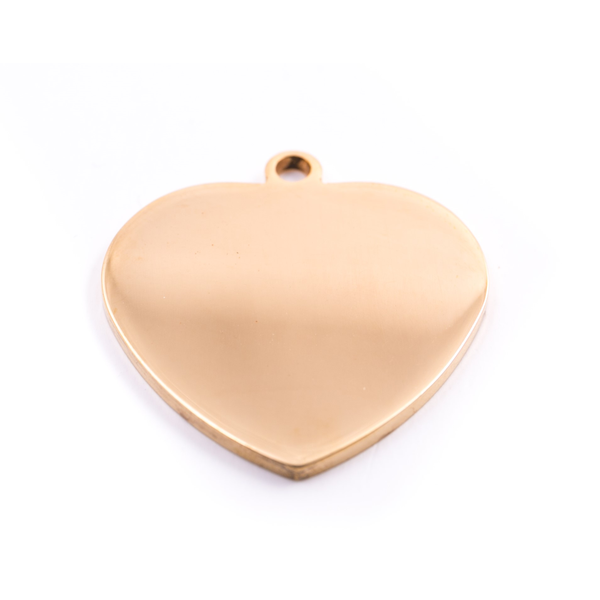 PET.kiwi Stainless Steel Id Tag - Gold Heart