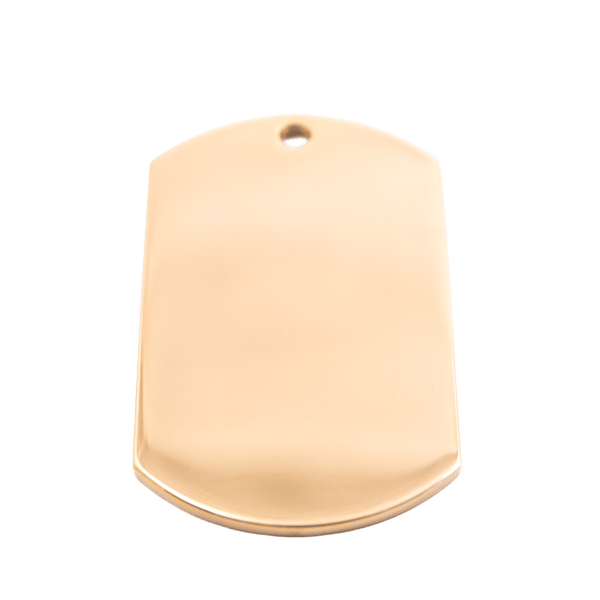 PET.kiwi Stainless Steel Id Tag - Gold Dog Tag