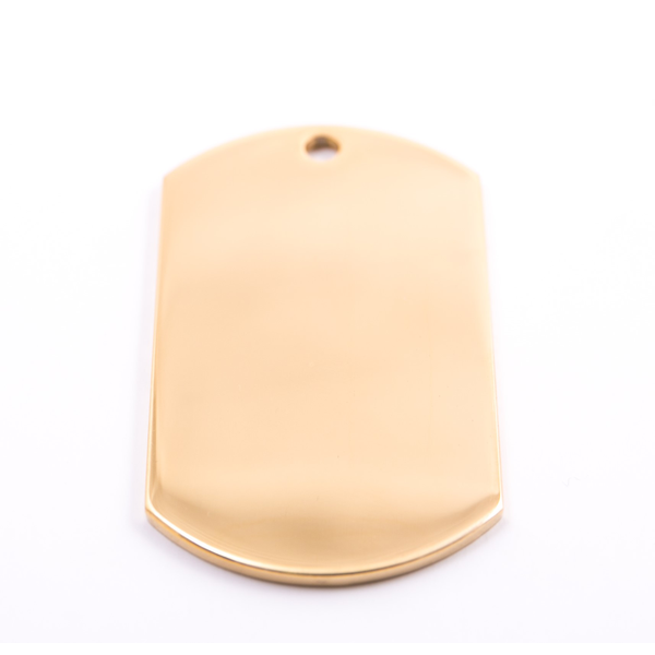PET.kiwi Stainless Steel Id Tag - Gold Dog Tag