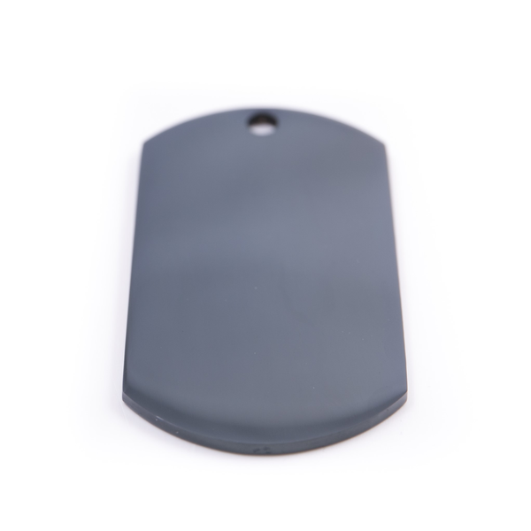 PET.kiwi Stainless Steel Id Tag - Black Dog Tag