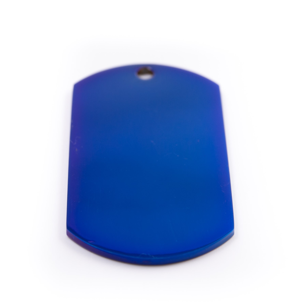 PET.kiwi Stainless Steel Id Tag - Blue Dog Tag