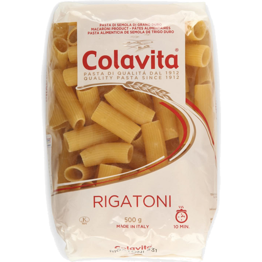 Dv/T Colavita Rigatoni Pasta 500gm