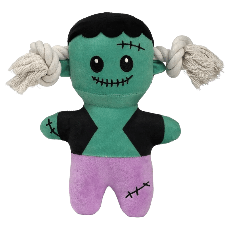 Spooky Frankenstein Plush & Rope Dog Toy