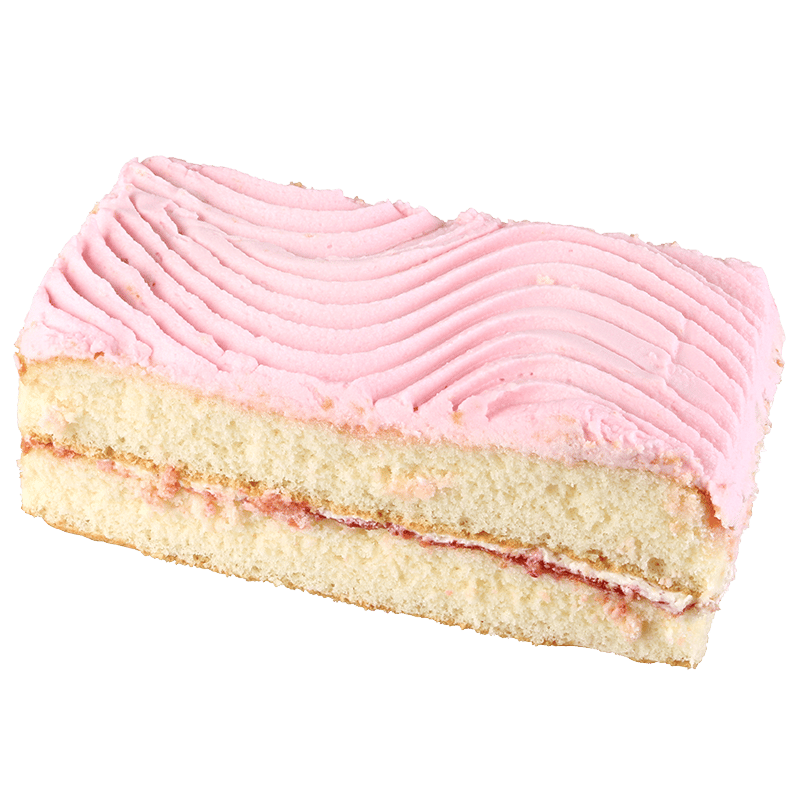 Raspberry Sponge Filled & Iced Single